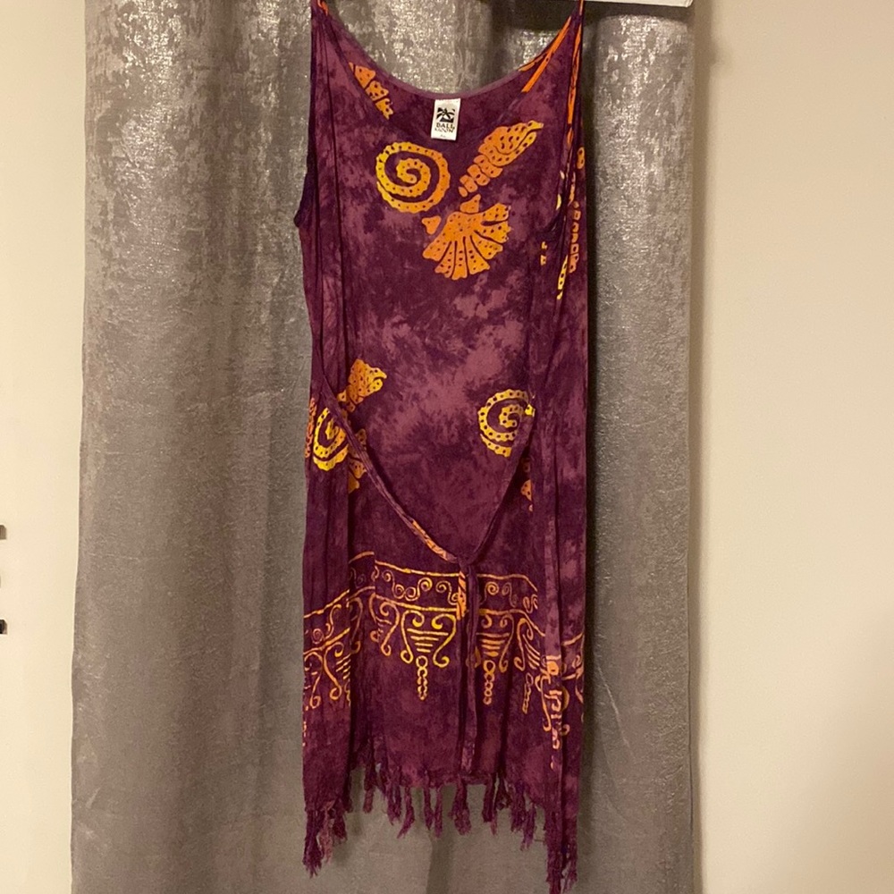 Tie dye patterned swimsuit coverup from Hawaii